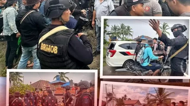 Antisipasi Tarkam Wilayah Dumoga Timur, TNI/POLRI Turunkan Personil Jaga Keamanan