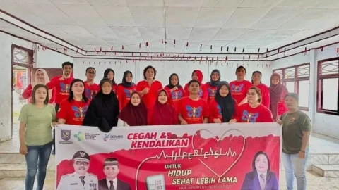 Peringati HPS, Dinkes Bolmong Gelar Senam Sehat dan Screening Hipertensi