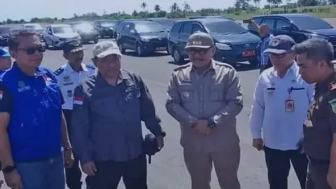 Pj Bupati Bolmong Dampingi Tim Kejagung Tinjau Pembangunan Bandara