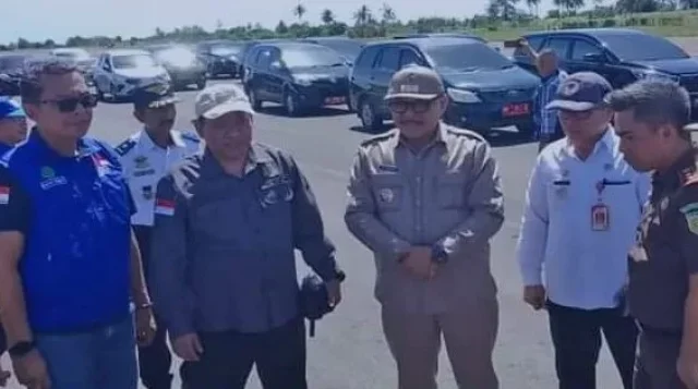 Pj Bupati Bolmong Dampingi Tim Kejagung Tinjau Pembangunan Bandara