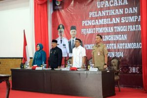 Meiddy Makalalag Hadiri Pelantikan 5 Pimpinan Kepala Perangkat Daerah Pemkot Kotamobagu