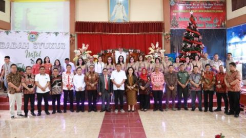 Ketua DPRD Kota Kotamobgu Hadiri Ibadah Syukur Natal dan Tahun Baru GMIBM