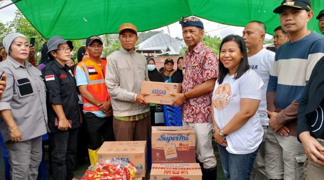 Gerak Cepat Pj Bupati Jusnan Calamanto Mokoginta Tangani Banjir,  Warga Terdampak Diberi Bantuan