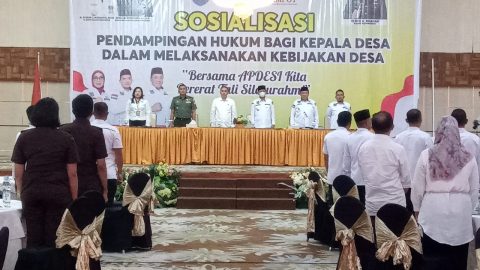 Pj Bupati Jusnan Calamanto Mokoginta Buka Sosialisasi Pendampingan Hukum Kepala Desa