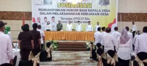 Pj Bupati Jusnan Calamanto Mokoginta Buka Sosialisasi Pendampingan Hukum Kepala Desa