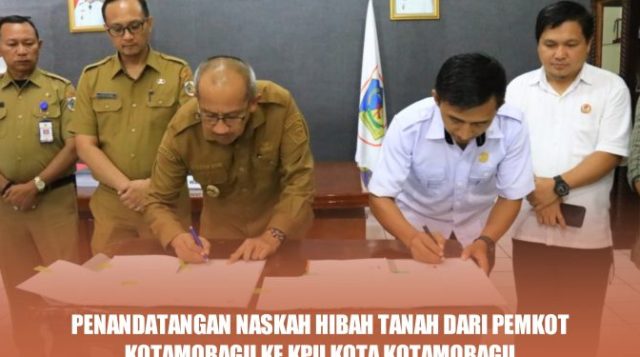 KPU Kotamobagu Terima Hibah Tanah dari Pemkot, Manoppo:Terima Kasih