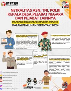 Bawaslu Bolmong Ingatkan Netralitas ASN, TNI/Polri dan Pejabat Serta Kepala Desa di Pilkada 2024