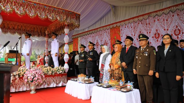 HUT RI Ke-79, Pimpinan Dan Anggota DPRD Kotamobagu Hadiri Upacara