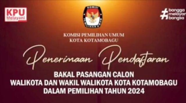 Tiga Paslon Mendaftar ke KPU Kotamobagu