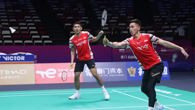 Pasangan ganda putra Fajar Alfian/Muhammad Rian Ardianto (foto: PBSI)