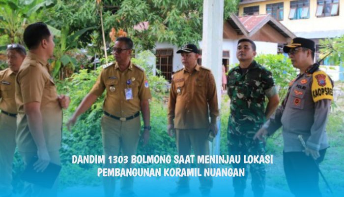 Ditemani Bupati dan Kapolres Boltim, Dandim 1303 Bolmong Tinjau Lokasi Pembangunan Koramil Nuangan