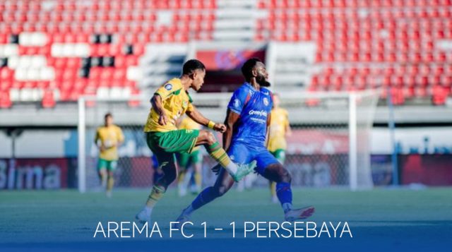 Imbang Lawan Arema FC, Persebaya Tetap Diposisi 3 Klasemen BRI Liga 1