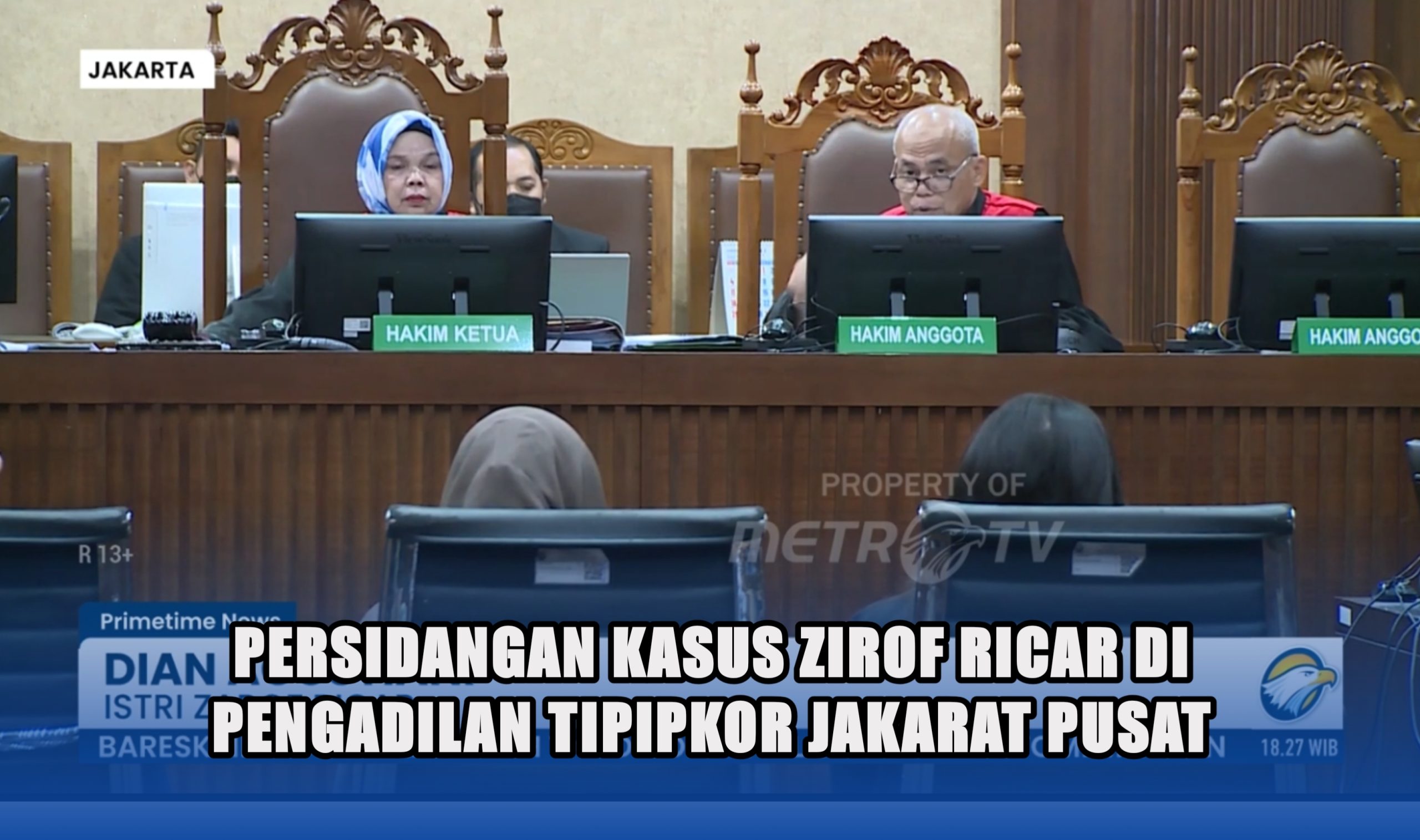 Proses Persidangan Kasus Zarof Ricar di Pengadilan Tipikor Jakarta Pusat. (sumber foto kanal YouTute Metro TV)