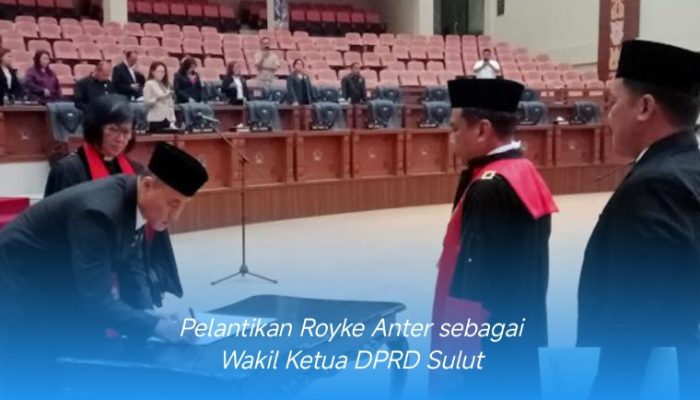 Drama PAW Billy Lombok Usai, Royke Anter Resmi Dilantik Wakil Ketua DPRD Sulut dari Demokrat