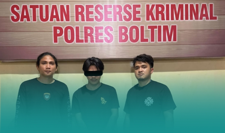 Pelaku Kejahatan Seksual Anak di bawah umur saat berada di Polres Boltim