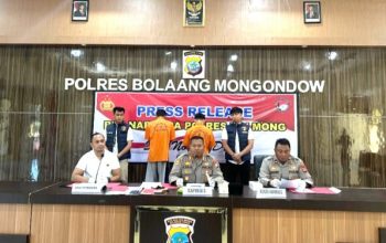 Terduga Pelaku Pengedar Narkoba yang Diringkus Polres Bolmong. (Foto: Humas Polres Bolmong)