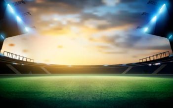 Ilustrasi Stadion Sepak Bola Standar Internasional