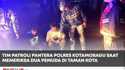 Patroli Malam, Tim Pantera Polres Kotamobagu Temukan Aktivitas Menyimpang di Taman Kota