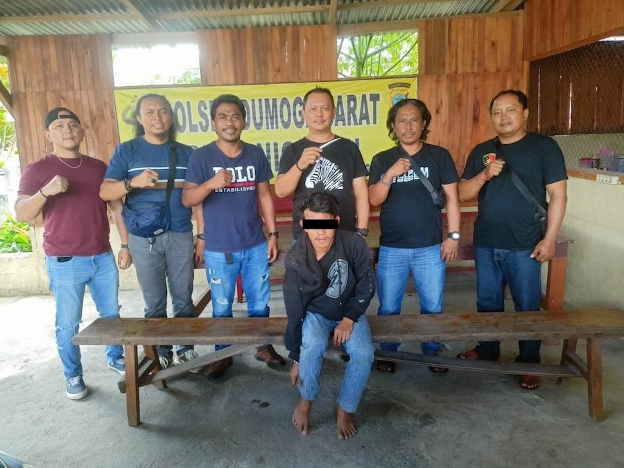 Pelaku Penikaman di Depan Kios Petot saat Diamankan Tim Resmob Polres Kotamobagu