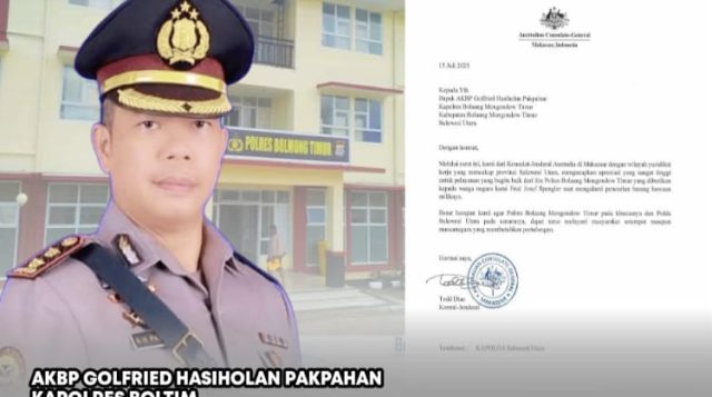 Ungkap Kasus Pencurian Fred Spengler, Kinerja Polres Boltim Diapresiasi Konjen Australia di Makassar