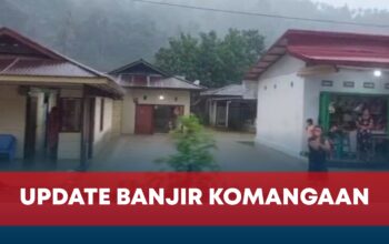 Beberapa rumah warga Komangaan yang terdampak banjir pada Sabtu, 20 September 2025.