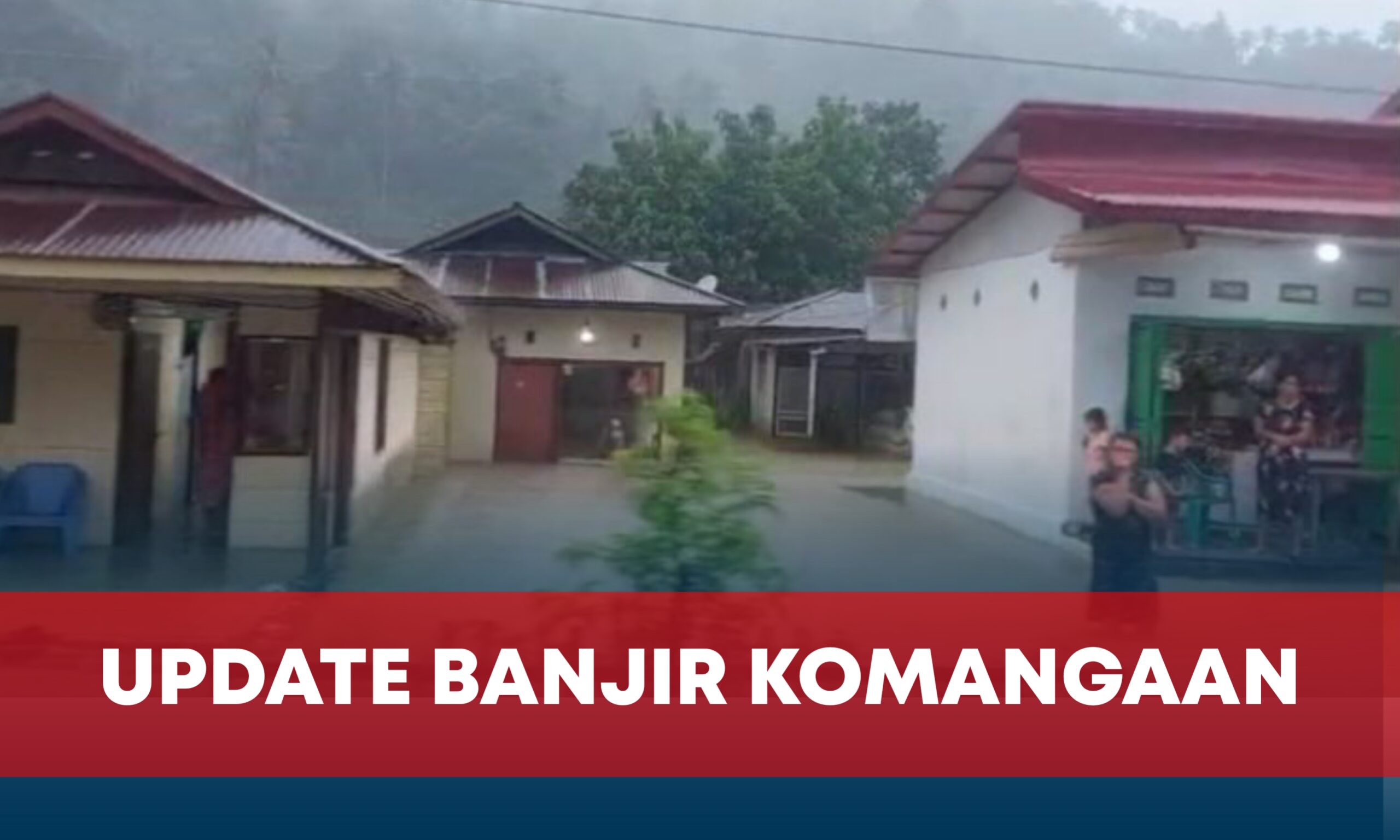 Beberapa rumah warga Komangaan yang terdampak banjir pada Sabtu, 20 September 2025.