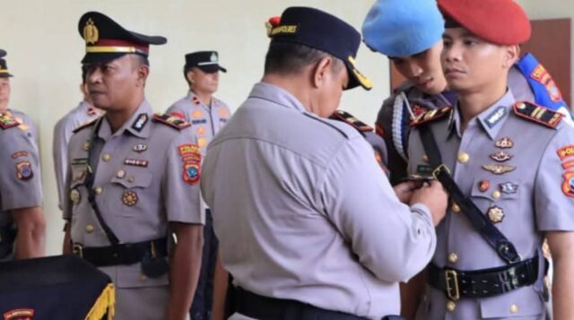 IPTU Jerry Tambunan Resmi Jabat Kasat Reskrim Polres Boltim, Sertijab Tiga Perwira Digelar Khidmat