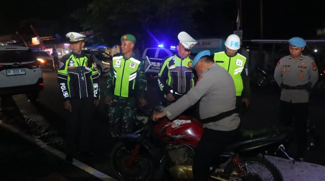 Operasi Gabungan Polres Kotamobagu dan Kodim Bolmong Jaring Puluhan Sepeda Motor Berknalpot Brong