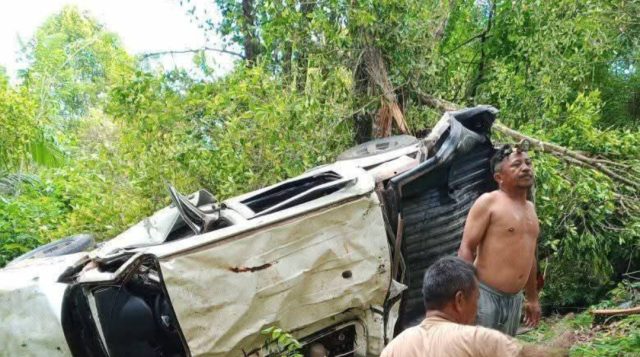 Toyota Hilux Masuk Jurang di Lanud Boltim: Tiga Meninggal, Balita Selamat, Satu Korban Dirujuk ke Manado