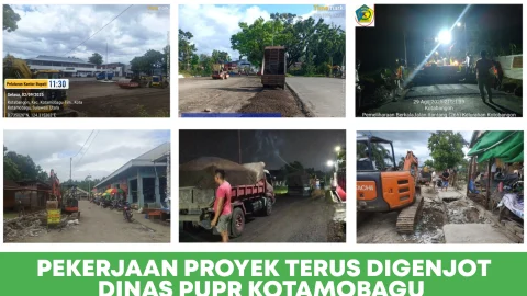Dinas PUPR Kotamobagu Genjot Pekerjaan 18 Proyek: 1 Rampung, 13 Berjalan, 4 Menunggu