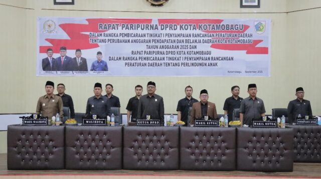 DPRD Kotamobagu Paripurnakan  Perubahan APBD 2025 Tingkat Satu dan Ranperda Perlindungan Anak