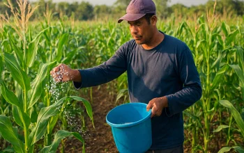 5 Pupuk Bersubsidi Harganya Turun 20 Persen 3 Petani di Minahasa menyebar pupuk subsidi jenis urea di lahan jagung, menyambut penurunan harga 20 persen yang mulai berlaku nasional sejak 22 Oktober 2025. Kebijakan ini dinilai meringankan beban produksi dan meningkatkan semangat tanam menjelang musim hujan.
