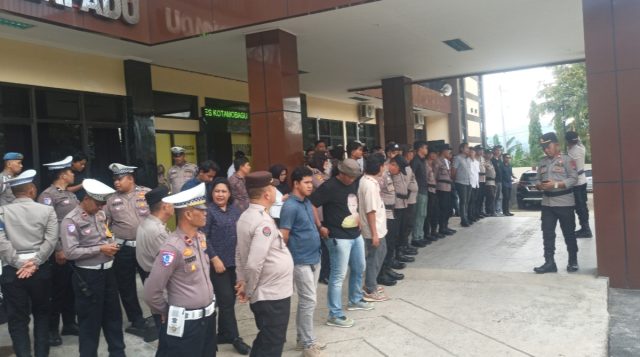 Kondisi Terkini Polres Kotamobagu Jelang Demo Peduli Sitti Korompot