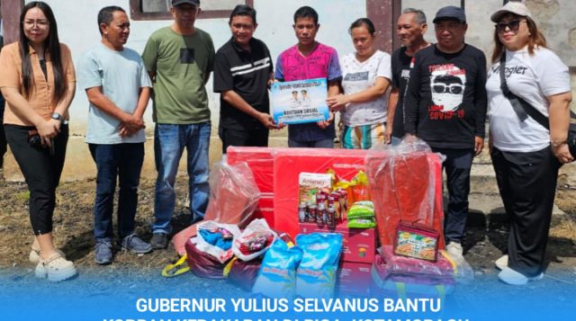 Warga Biga Kehilangan Rumah, Gubernur Yulius Selvanus Hadir Bawa Uluran Tangan