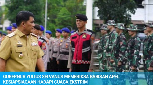 Pimpin Apel, Gubernur Yulius Selvanus Tegaskan Kesiapsiagaan Hadapi Cuaca Ekstrem