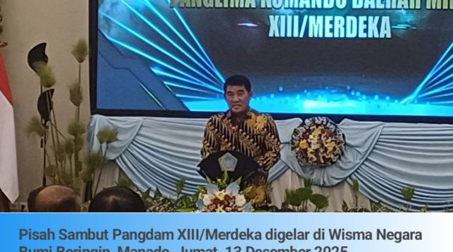 Gubernur Yulius Selvanus Apresiasi Pengabdian Mayjen Suhardi pada Pisah Sambut Pangdam XIII/Merdeka