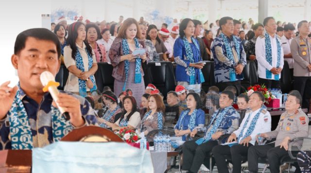 Safari Natal di Minsel, Gubernur Yulius Selvanus Ajak Warga Dukung Jalan Tol Manado-Amurang