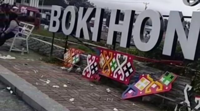 Papan Nama Alun-alun Boki Hotinimbang Kotamobagu Dirusak, Pemkot Siapkan Langkah Hukum