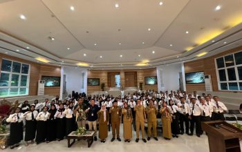 Para kepala sekolah SD dan SMP se-Bolsel bersama jajaran Pemkab saat mengikuti asesmen kepemimpinan. Foto: Diskominfo Bolsel