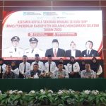 Bupati Iskandar Kamaru bersama jajaran Pemkab Bolsel dan peserta asesmen kepala sekolah SD-SMP saat penutupan kegiatan di BPMP Sulawesi Utara, Manado, Sabtu (7/2/2026).
