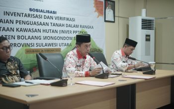 Bupati Bolaang Mongondow Selatan H. Iskandar Kamaru SPt, MSi membuka kegiatan Sosialisasi InVer PPTPKH di Ruang Berkah Kantor Bupati, Panango, Kamis (26/2/2026).