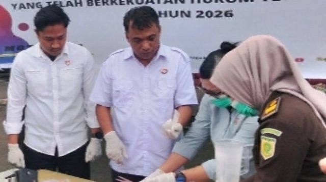 Ahmad Waafi Hadiri Pemusnahan Barang Bukti di Kejari Kotamobagu