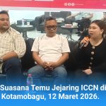 Suasana Temu Jejaring ICCN di Kotamobagu, 12 Maret 2026. Pertemuan ini menghadirkan Bara Prima bersama komunitas kreatif, literasi, dan fashion lokal. Anggota DPRD Sulut Dhea E. Lumenta turut mendengar aspirasi dan menegaskan dukungan legislatif untuk penguatan ruang kreatif di Sulut.