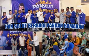 Buka puasa bersama kader dan simpatisan PAN Sulut dirangkaikan dengan aksi berbagi pangan, mempererat silaturahmi di bulan suci.
