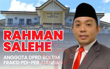 Anggota DPRD Boltim, Rahman Salehe Fraksi PDI-Perjuangan.