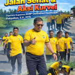Kapolres Boltim AKBP Golfried Hasiholan Pakpahan memimpin kegiatan jalan sehat bersama jajaran Polres Boltim di Tutuyan, sebagai bagian dari upaya menjaga kebugaran dan mempererat soliditas internal.