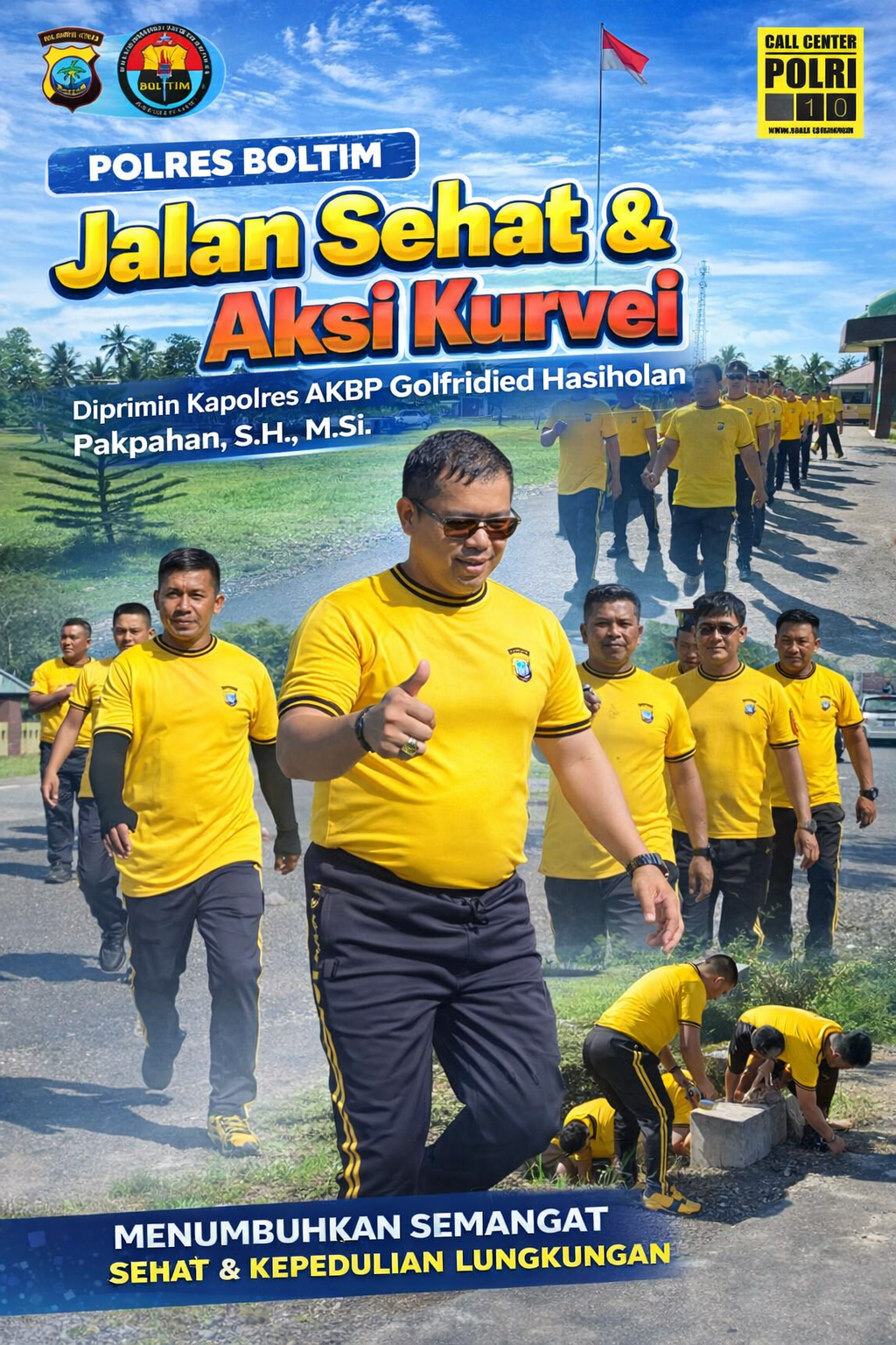 Kapolres Boltim AKBP Golfried Hasiholan Pakpahan memimpin kegiatan jalan sehat bersama jajaran Polres Boltim di Tutuyan, sebagai bagian dari upaya menjaga kebugaran dan mempererat soliditas internal.