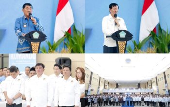 Gubernur Sulut Yulius Selvanus Komaling (YSK) memberikan arahan dalam pelantikan pimpinan Dekopinwil kabupaten/kota se-Sulut di Graha Gubernuran, Jumat (6/3/2026). Ketua DPW Dekopinwil Sulut, Godbless Sofcar Vicky Lumentut, turut menyampaikan sambutan dan apresiasi atas dukungan pemerintah. Pelantikan ini dihadiri ratusan peserta, menandai komitmen bersama dalam memperkuat gerakan koperasi sebagai motor kebangkitan ekonomi rakyat.