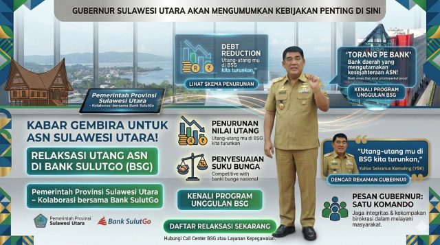Kebijakan Gubernur Yulius Selvanus: Utang ASN Sulut di BSG Diturunkan, Suku Bunga Ikuti Bank Nasional 