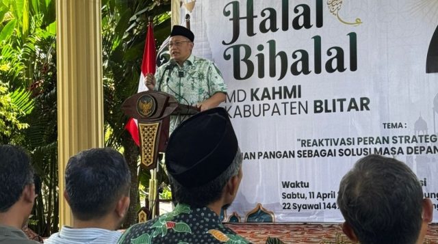 Anas Urbaningrum Tekankan Ketahanan Pangan di Halal Bihalal KAHMI Blitar